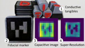 Deep Learning Super-Resolution Network Facilitating Fiducial Tangibles on Capacitive Touchscreens